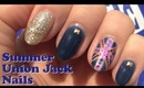 Summer Olympics Union Jack Gel Nails