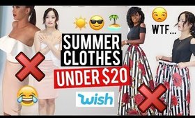 Try on HAUL: UNDER $20 SUMMER CLOTHES from WISH!