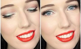 Christmas Red + Glitter Makeup Tutorial!: Mostly Drugstore