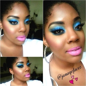 Was really in love with blue eye makeup at the time!