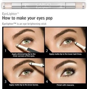 So many have ask for an actual picture of white shadow placement and I found this picture to help out a little better than my drawing.. You can you eye shadow pencil or eye shadow itself or both lol