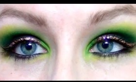 ♡TUTORIAL: GREEN SMOKEY WITH GLITTER♡