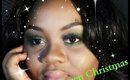 Christmas Look #1 Green Glittery Lid soft Lips