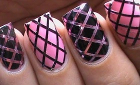 Striping tape nail art designs fishnet beginners easy how to nails art striping tape tutorial video