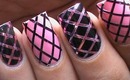 Striping tape nail art designs fishnet beginners easy how to nails art striping tape tutorial video