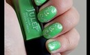 Easy Elegant Green and Silver Prom Nails