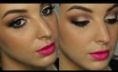 Neutral Glam with Electric Pink Lips | Makeup Tutorial ♥
