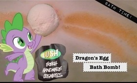 Bath Time with LUSH Dragon's Egg Bath Bomb!