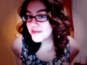 After cutting, and curling my hair.