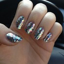 Rainbow in the Sk-ylie OPI Glitter Sparkle