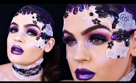 Lace Face Avante Garde Halloween Makeup