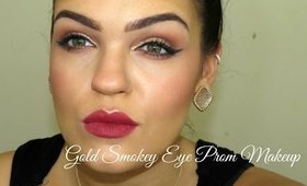 Gold Smokey Eye Prom Makeup