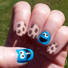 Cookie Monster Nail Art