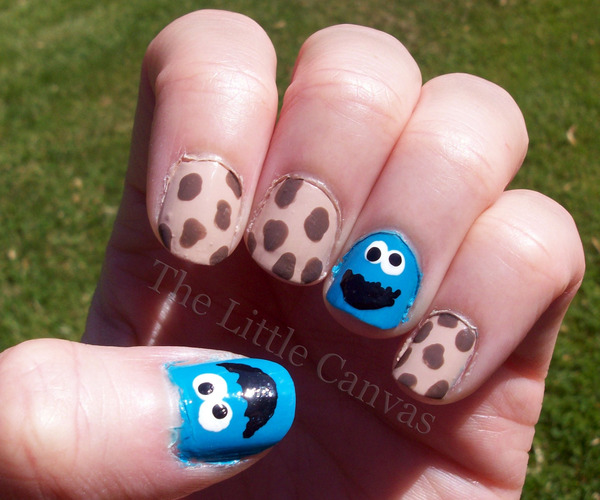 Cookie Monster Nail Art | The Little Canvas A.'s (thelittlecanvas ...