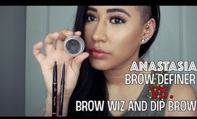 ANASTASIA BROW DEFINER VS. BROW WIZ AND DIP BROW