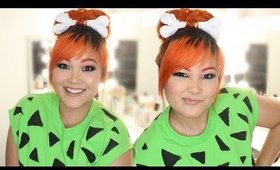 DIY Pebbles Flintstones Halloween Costume (Hair, Makeup & Outfit)