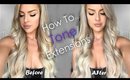 How To Make Your Extensions ASHY - Toning Hair Extensions