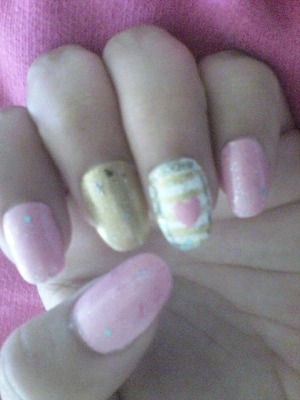 a nail art i saw & just adored gave it a go to remake it myself 