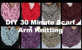 DIY 30 Minute Scarf (Arm Knitting)