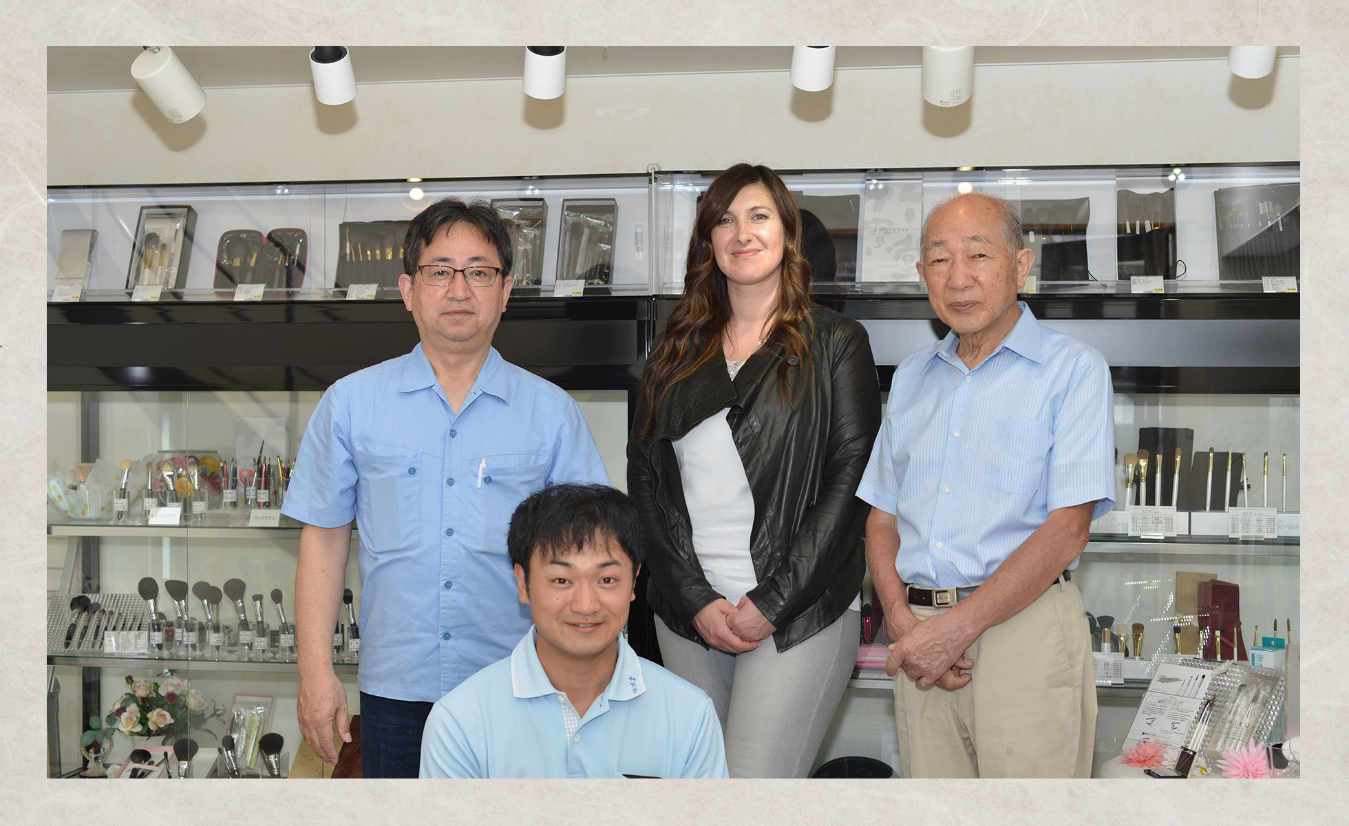 Sonia with 3 generations of the Takemori family.