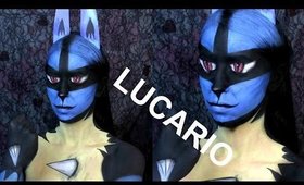 Lucario Amiibo Face Paint Makeup Tutorial