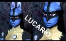 Lucario Amiibo Face Paint Makeup Tutorial