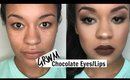 GRWM| Too Faced Chocolate Bar Palette & BROWN Matte Liquid Lipstick