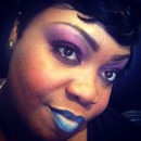 Purple passion with accented bluish lips
