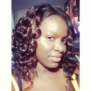 I wand curl it with light argan oil