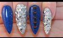 Spiked Edgy Royal Blue Stiletto Nails Tutorial