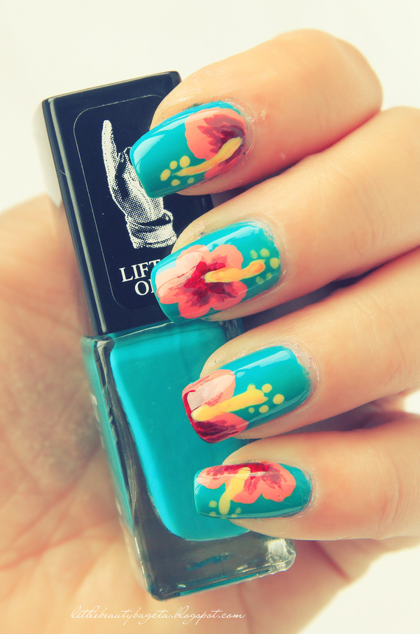 Hibiscus Nails | Elisa U.'s (elisauc) Photo | Beautylish