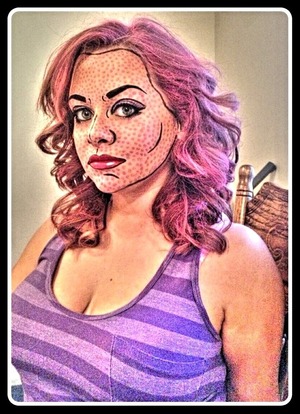 Another look at a pop art I did on myself for Halloween of 2012. 