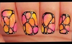 Abstract Butterfly nail art