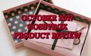 OCTOBER GLOSSYBOX PRODUCT REVIEW