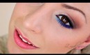 Make up with blue accent - makijażdla brązowych oczu INGLOT