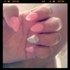 pink & glitter  Almond Shaped Nails (claws)