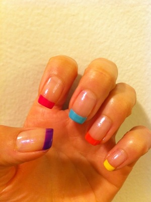 My fruit loops summer french nail look :)