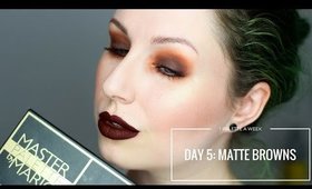 1 PALETTE FOR A WEEK (ABH MASTER PALETTE BY MARIO) - DAY 5: MATTE BROWNS