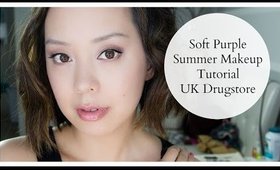 Soft Purple Summer Makeup Tutorial using UK Drugstore Makeup | DressYourselfHappy by Serein Wu