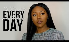 15 Minute Work + College Everyday Makeup Routine | Shanice Swank