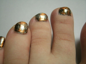 steampunk toe nails