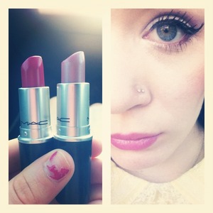 MACS "Girl about town" lipstick and "Pervette".