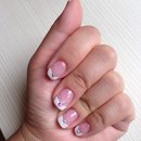 Fancy French nails with bling 