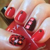 Red Studded Animal Nails