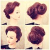 Bridal bun and front side quiff