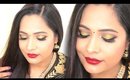 Desi Gold Glitter Makeup | Dramatic Makeup Look