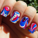 4th of July watermarble