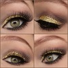 Golden glitter eyes