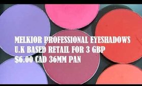 THE MOST PIGMENTED EYESHADOWS IN THE WORLD?! Melkior Professional Eyeshadow swatches