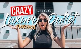 CRAZY LUXURY OUTLET MALL IN FLORENCE ITALY (Gucci Outlet With 50% Off!?)